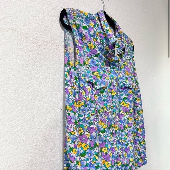 Paris Blues floral print sleeveless blouse size:L - Picture 15 of 15